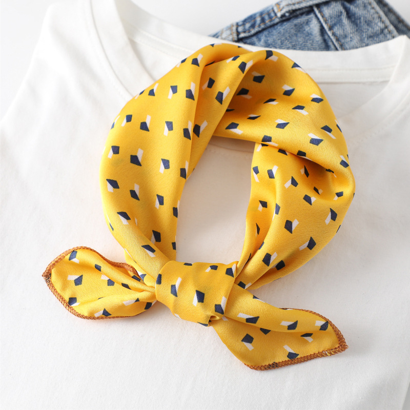 Scarf Silk Square - New satin-like imitation silk scarf for
