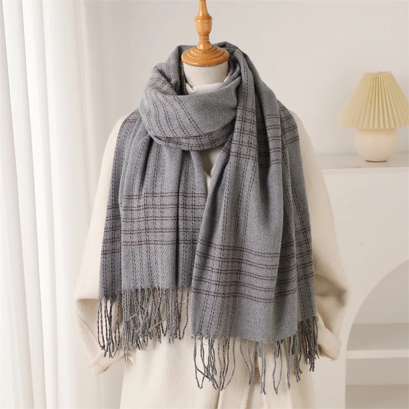 Winter Fringed Warmer Scarf fo - đánh giá và giá Woven Scarf Blanket