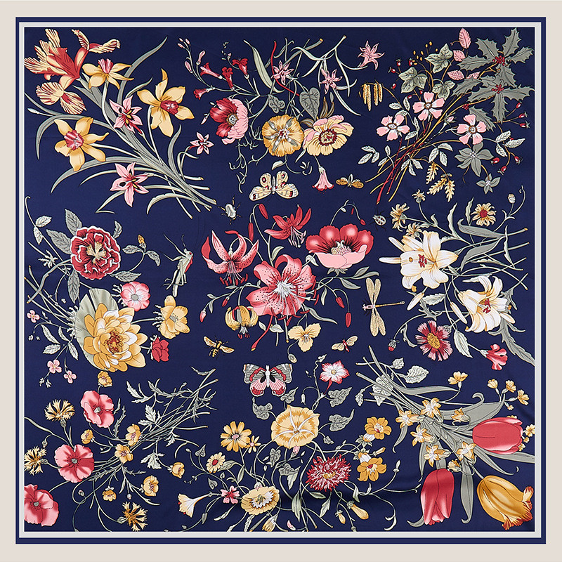 POBING Twill Silk Scarf Women  - đánh giá và giá Face Scarf Mask
