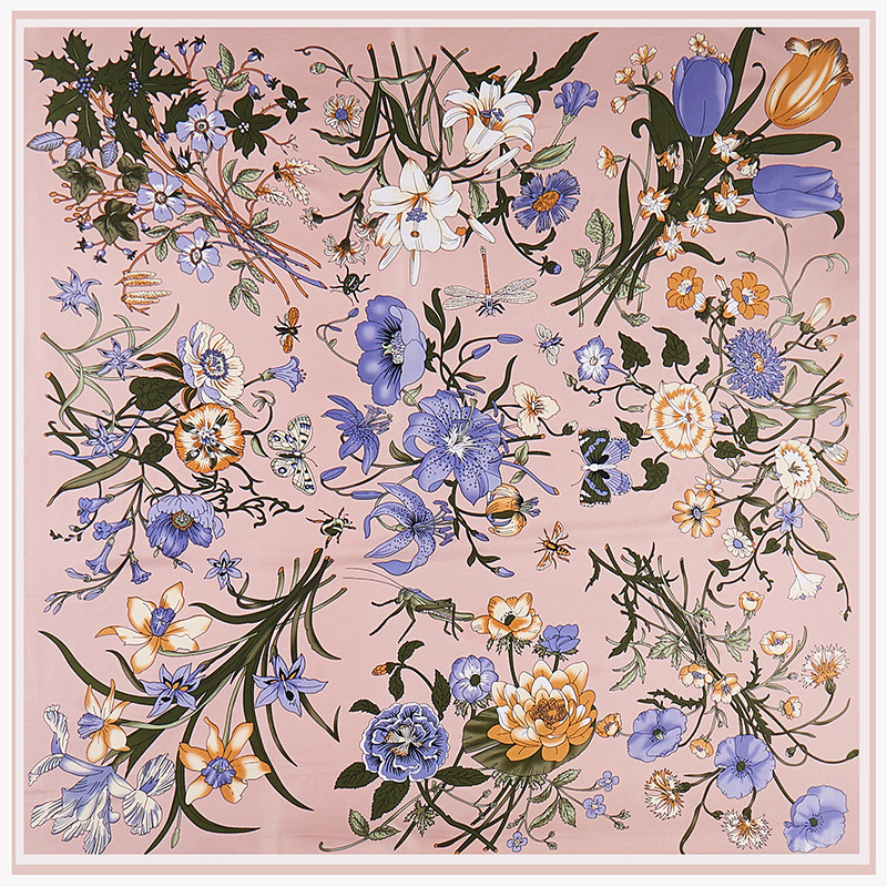 POBING Twill Silk Scarf Women  - đánh giá và giá Face Scarf Mask