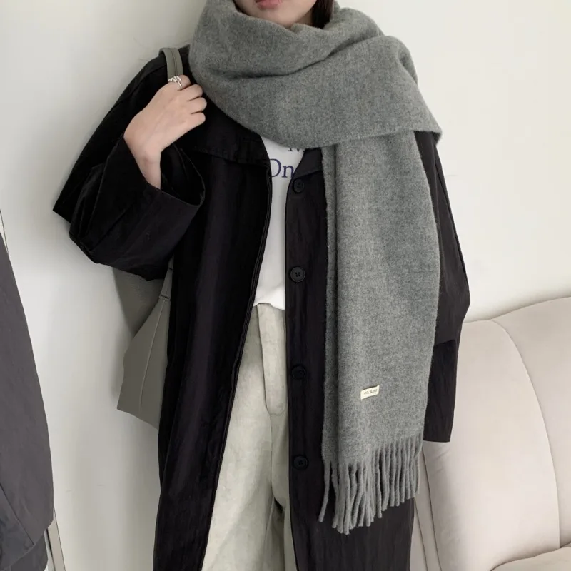 Korean Version Chic Solid Tass - đánh giá và giá Muffler Men Wool