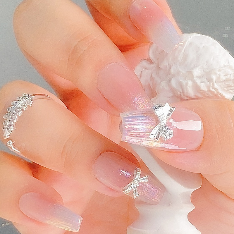 TSZS 3D Silver Bowknot Nail Ch - đánh giá và giá Tie Clip Silver