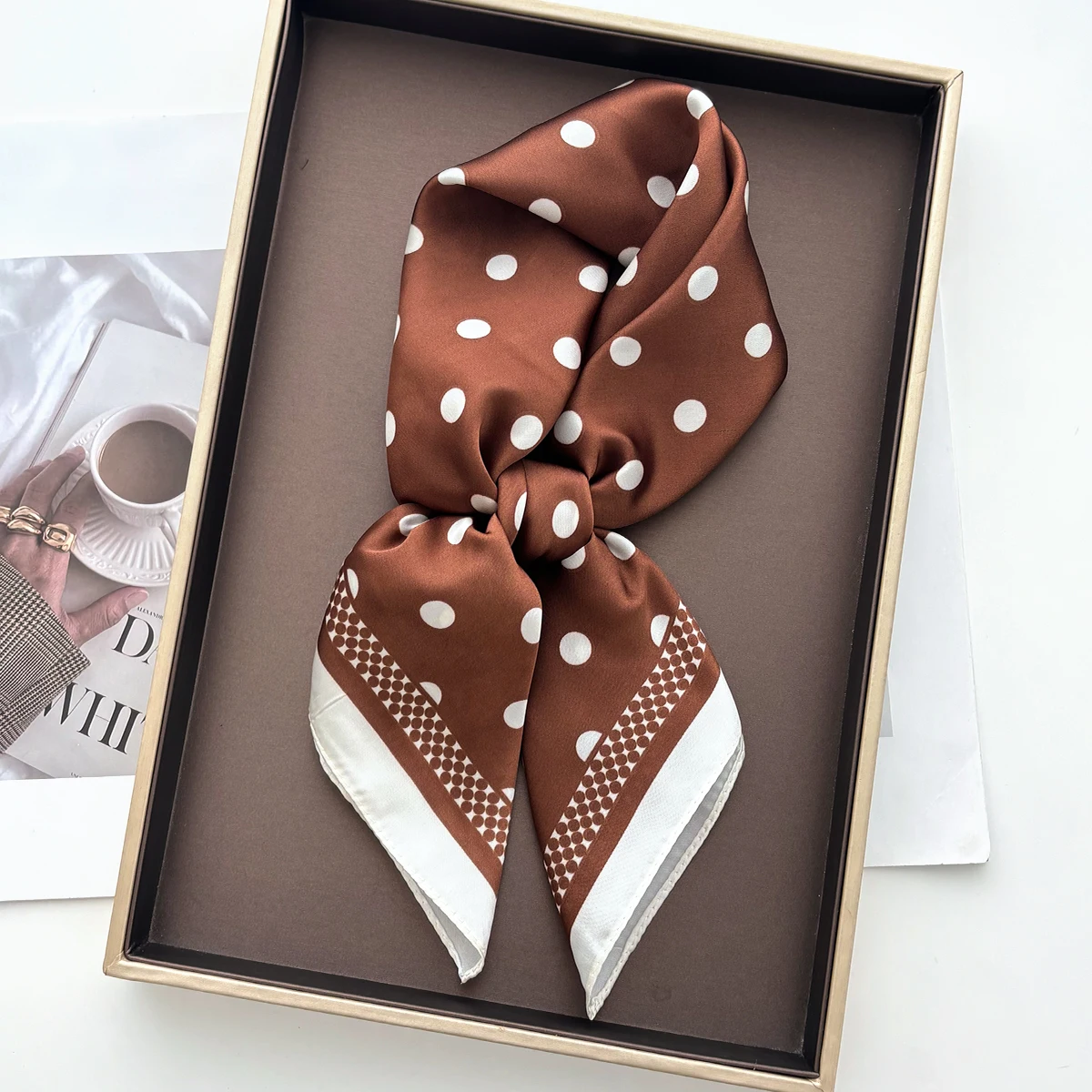 Women Elegant Soft Satin Squar - đánh giá và giá Scarf Silk Square