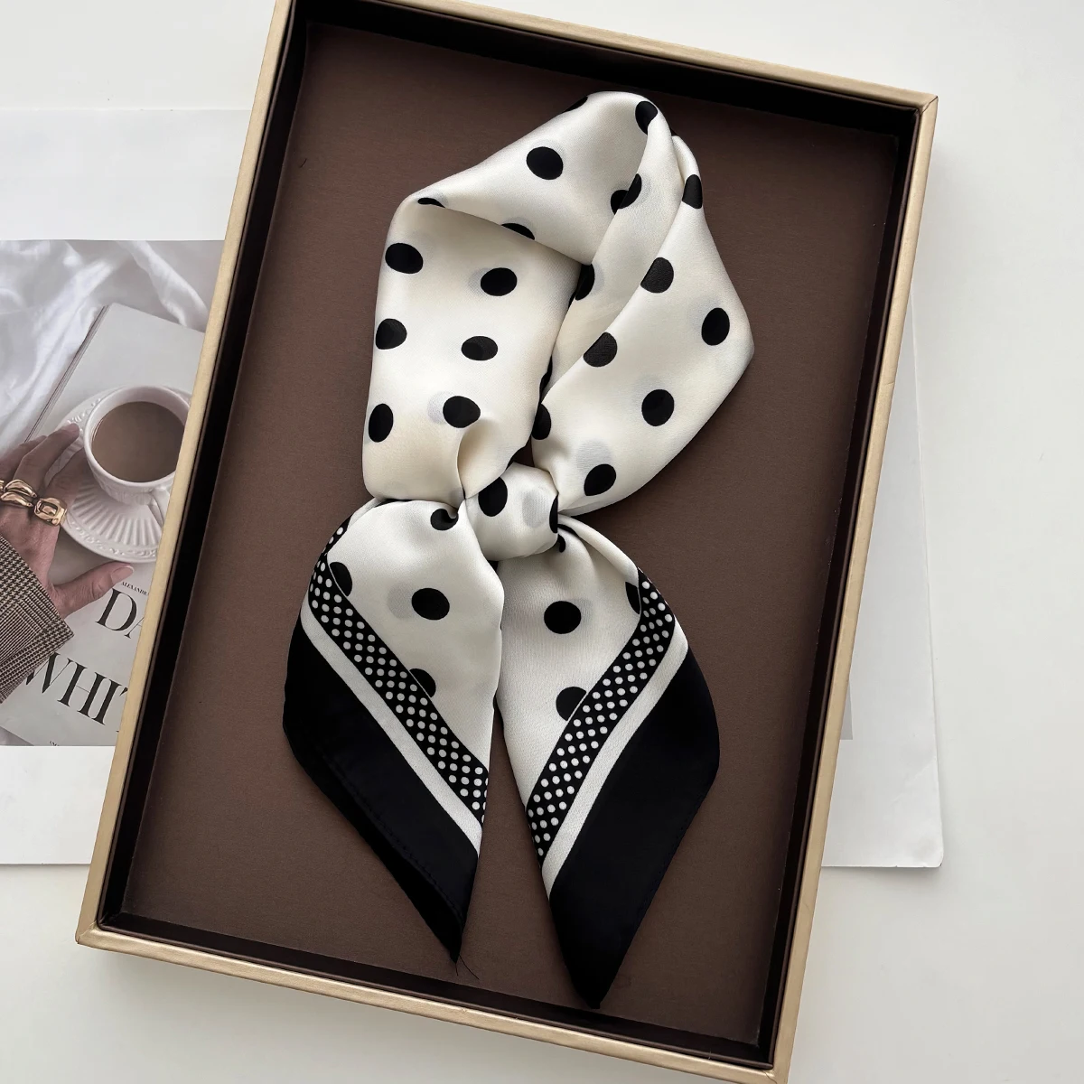 Women Elegant Soft Satin Squar - đánh giá và giá Scarf Silk Square