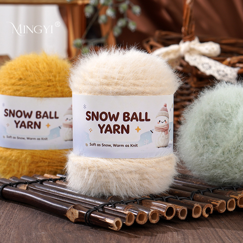 100g Snow Ball Yarn, Fluff, Ha - đánh giá và giá Woven Scarf Blanket