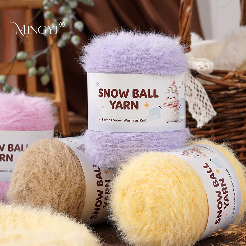 100g Snow Ball Yarn, Fluff, Ha - đánh giá và giá Woven Scarf Blanket